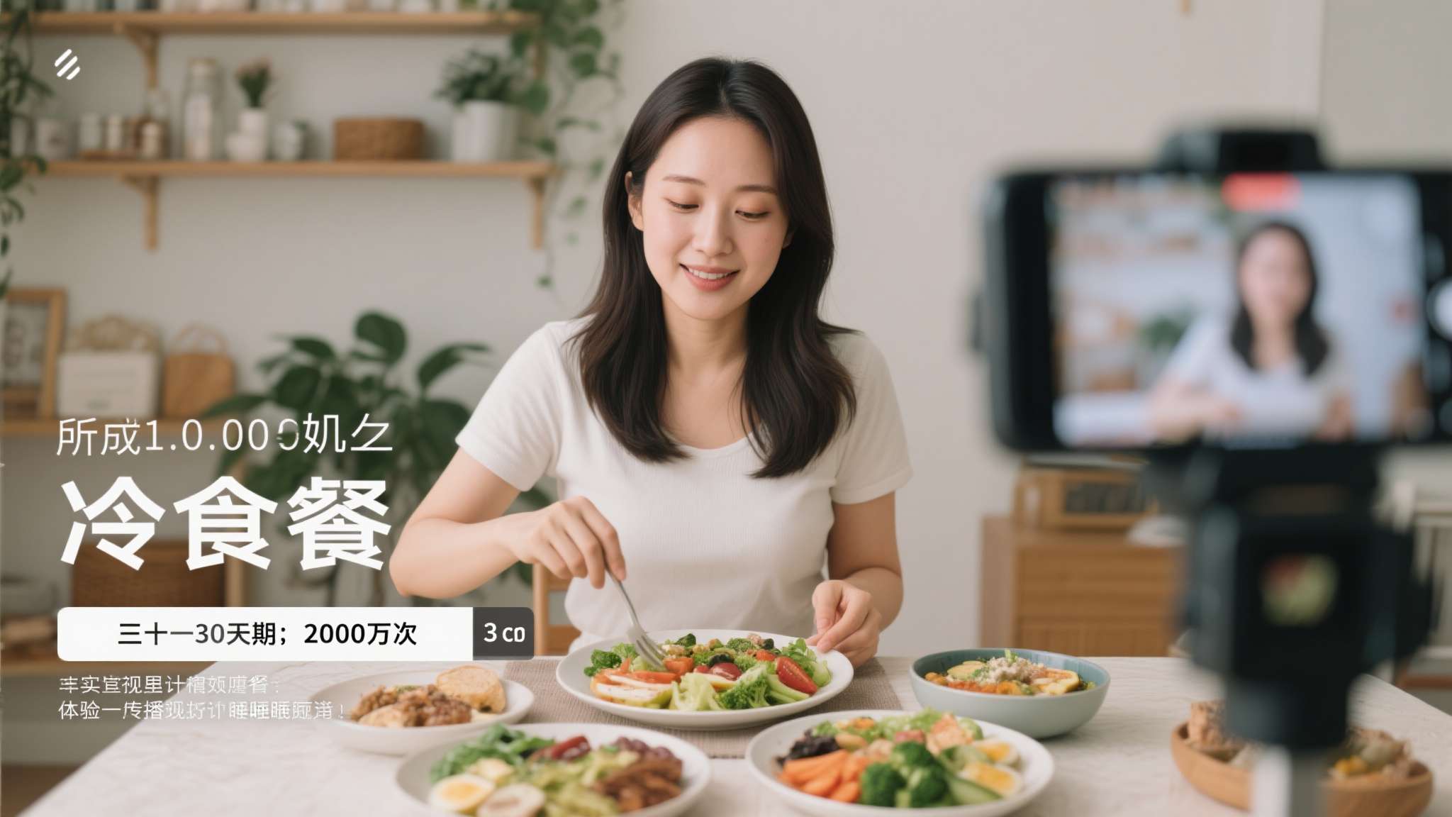 以某位拥有百万粉丝的健康博主为例，她连续30天记录冷食晚餐的体验视频累计播放量超